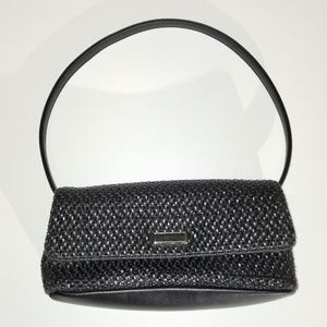Liz Claiborne woven small woven black handbag